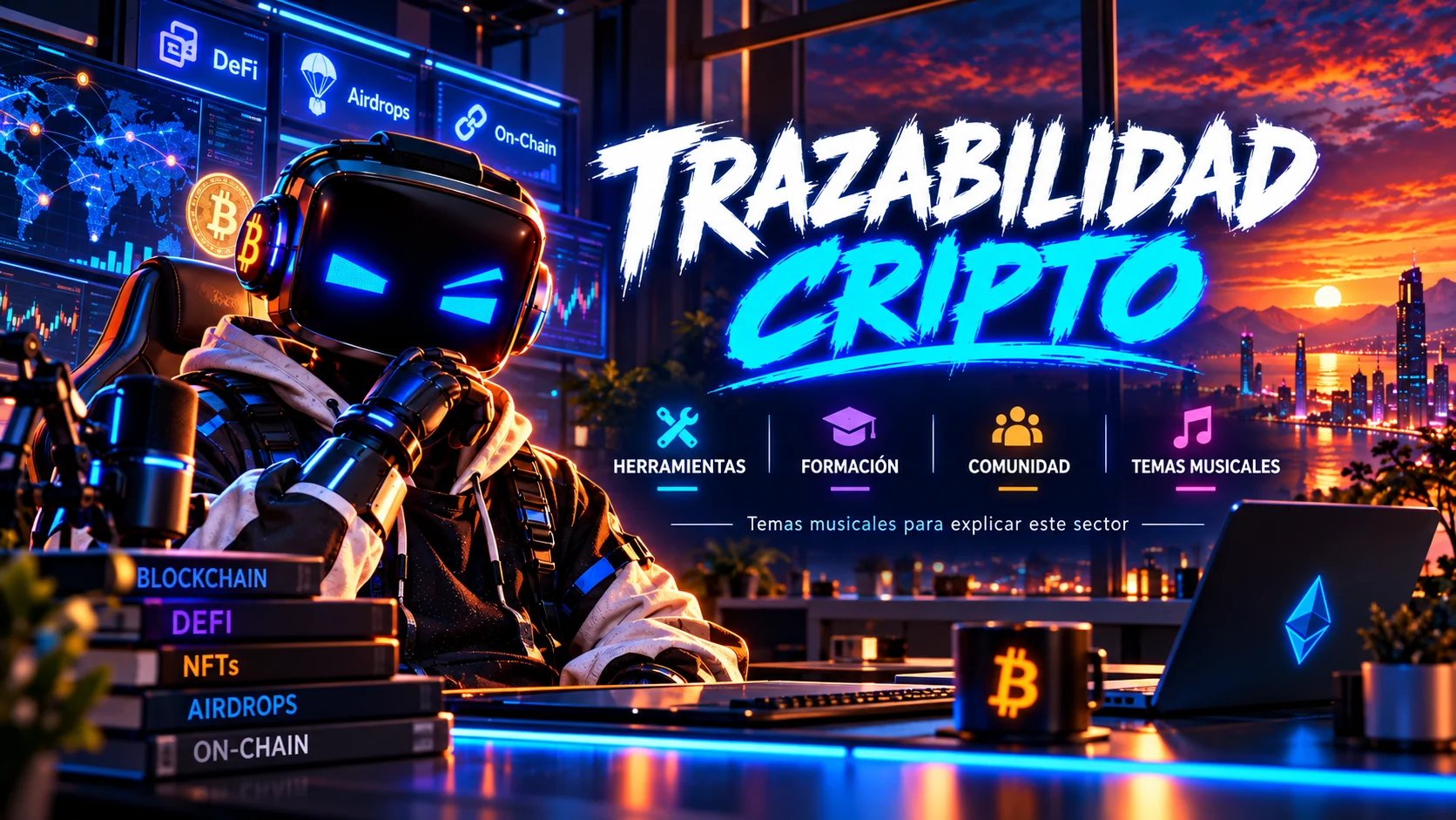Trazabilidad Cripto Comunidad: DeFi, airdrops, on-chain, formación y temas musicales con Trazo