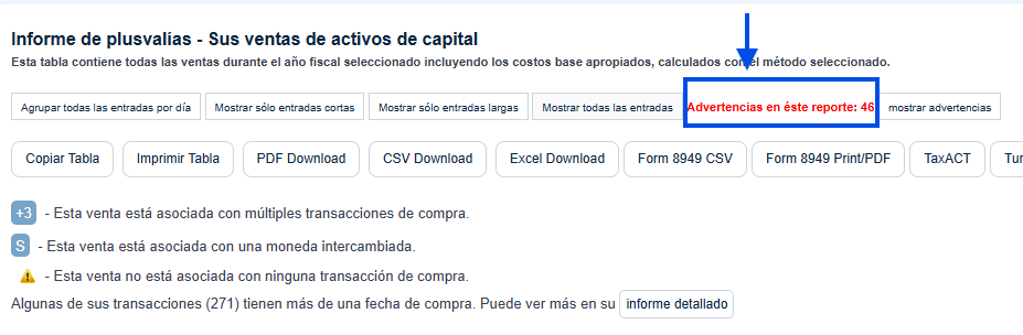 descargar informe cointracking