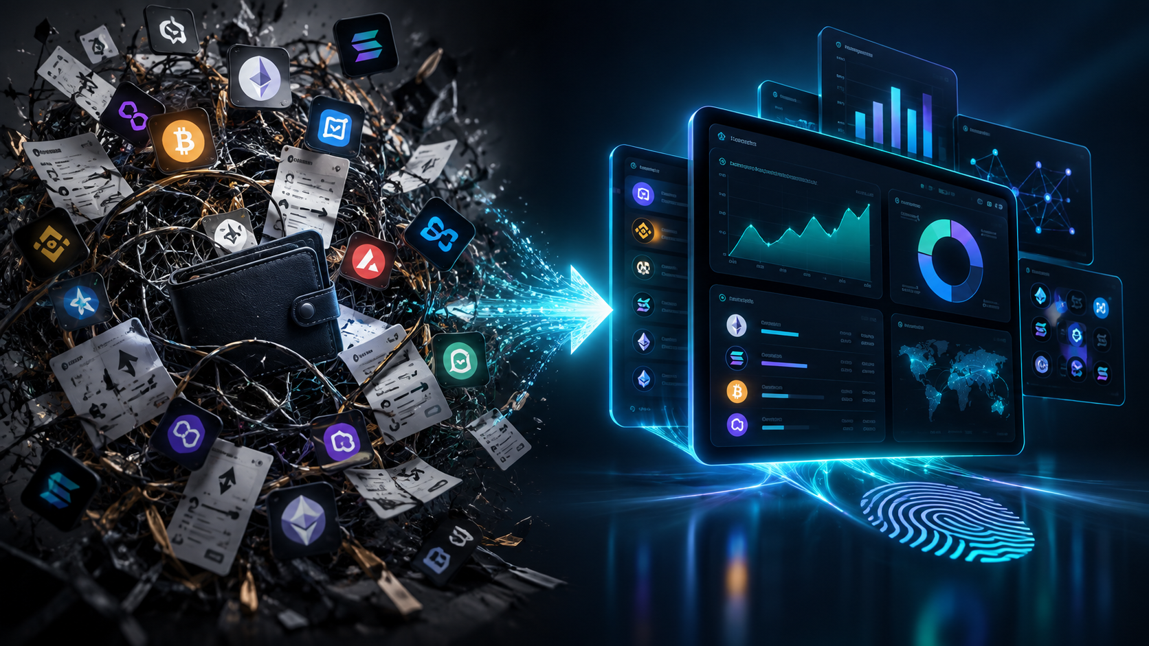 Historial de una wallet DeFi organizado con Huella Cripto